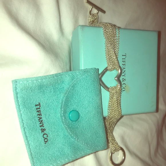 Tiffany & Co. Multi-Chain Heart Toggle Bracelet. - Picture 2 of 7